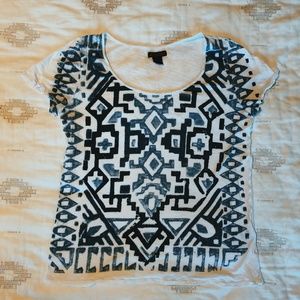 Lucky Brand Geometric Print Tee (Size L)